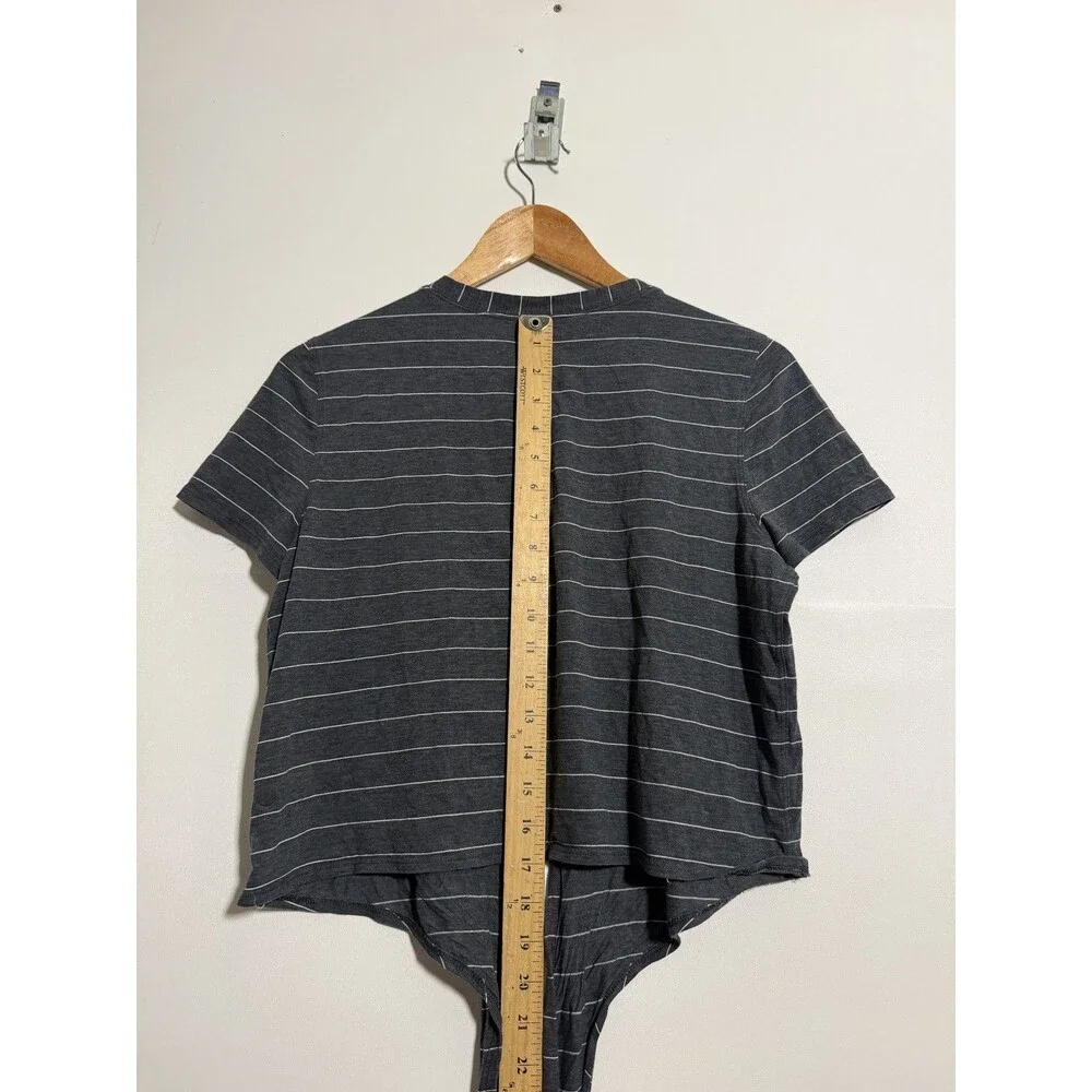 Lululemon Time To Restore T-Shirt Womens 8 Short Sleeve Tie Front Top